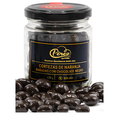 Cortezas de Naranja Bañadas Chocolate Negro 150 gr